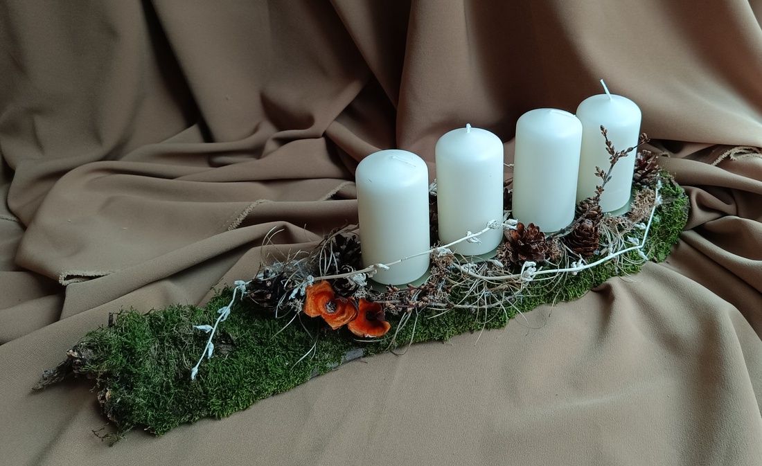 Decoratiune Advent/Craciun - crăciun - decorațiuni de advent - decor de lumânări advent - Artynos.ro
