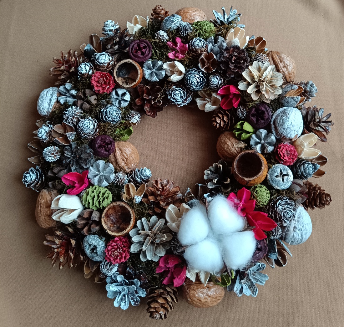 Coronita Craciun/Advent - crăciun - decorațiuni de crăciun de casă - decorațiuni pentru ușă de crăciun - Artynos.ro