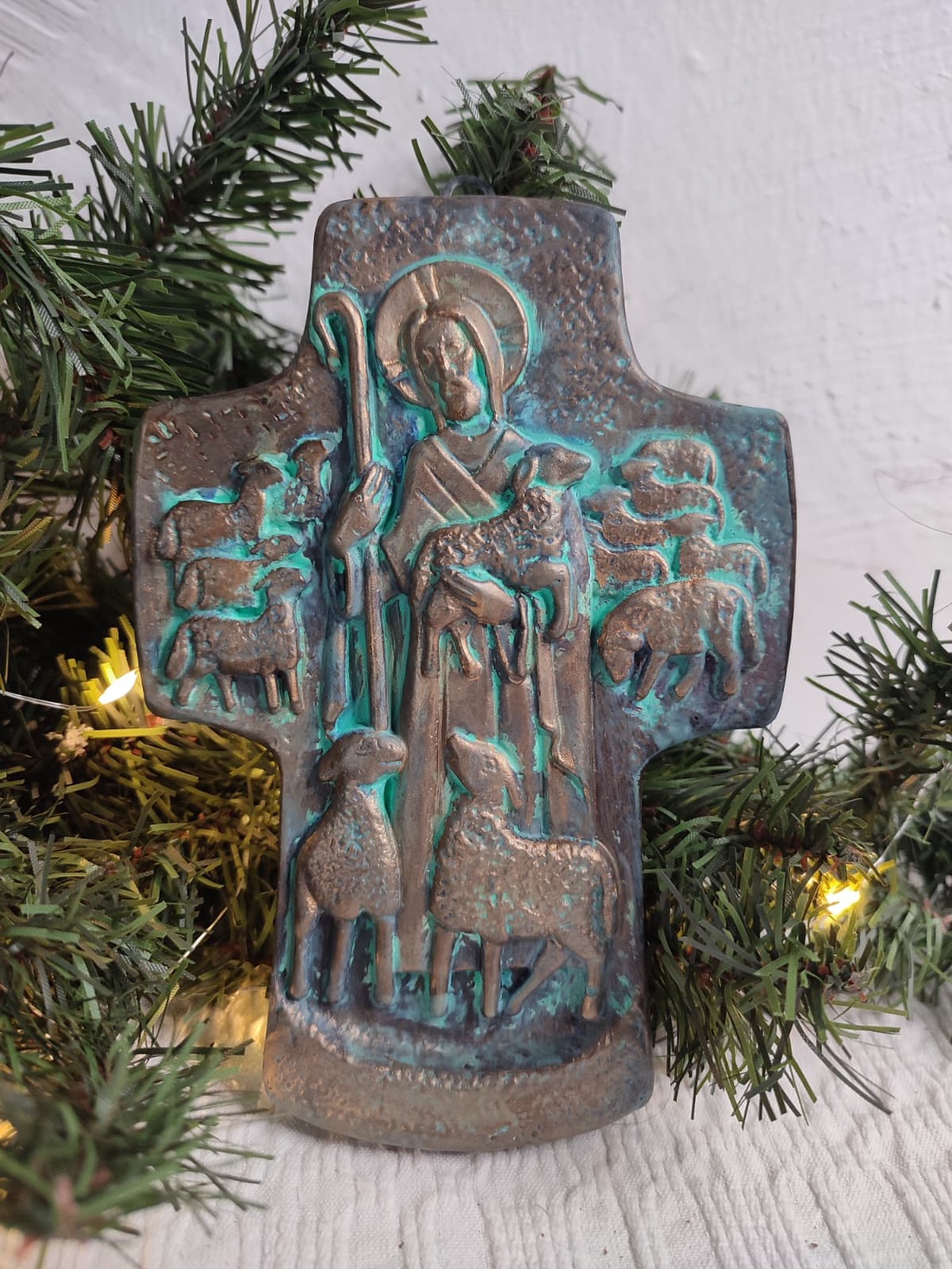 Piesa decorativa-Cruce - crăciun - decorațiuni de crăciun de casă - decor pentru masă de crăciun - Artynos.ro