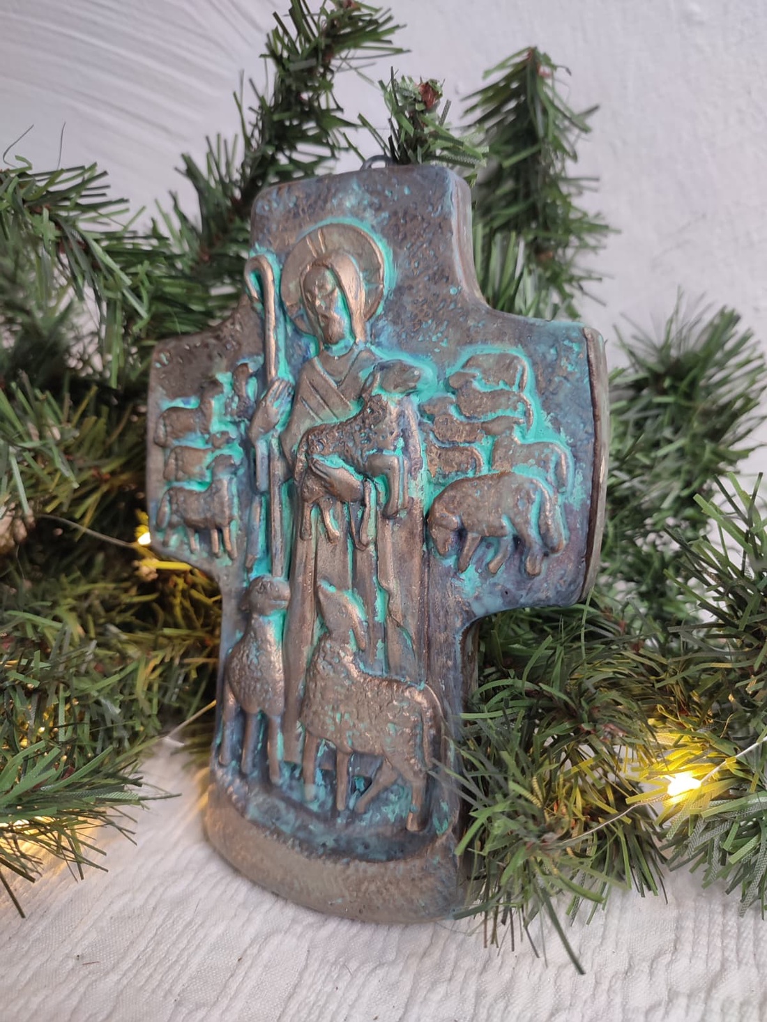 Piesa decorativa-Cruce - crăciun - decorațiuni de crăciun de casă - decor pentru masă de crăciun - Artynos.ro