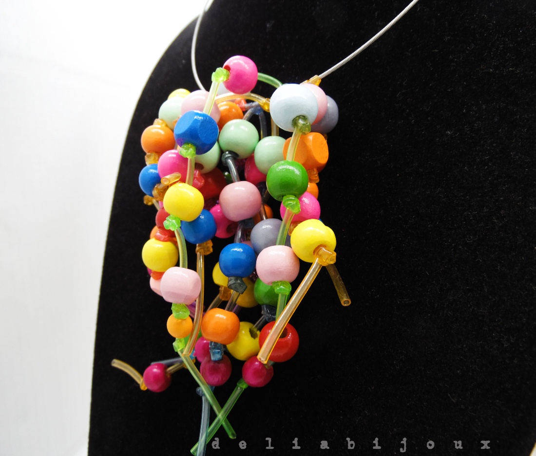 Colier statement unicat multicolor Margele de lemn și tuburi de silicon (cod1273) - bijuterii - coliere - coliere statement - Artynos.ro Colier statement unicat multicolor Margele de lemn și tuburi de silicon (cod1273) - bijuterii - coliere - coliere statement - Artynos.ro