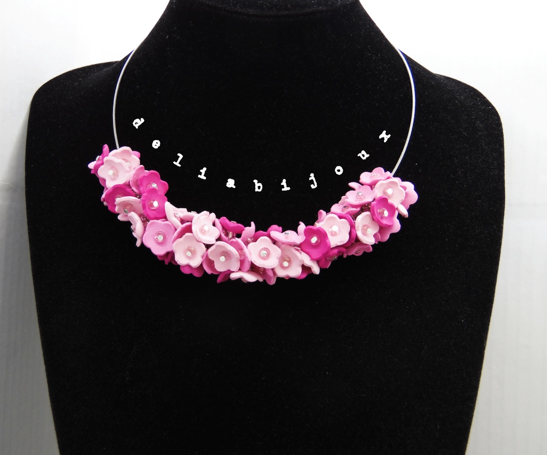 Colier handmade statement -floral - foamiran (cod1048) - bijuterii - coliere - coliere statement - Artynos.ro Colier handmade statement -floral - foamiran (cod1048) - bijuterii - coliere - coliere statement - Artynos.ro