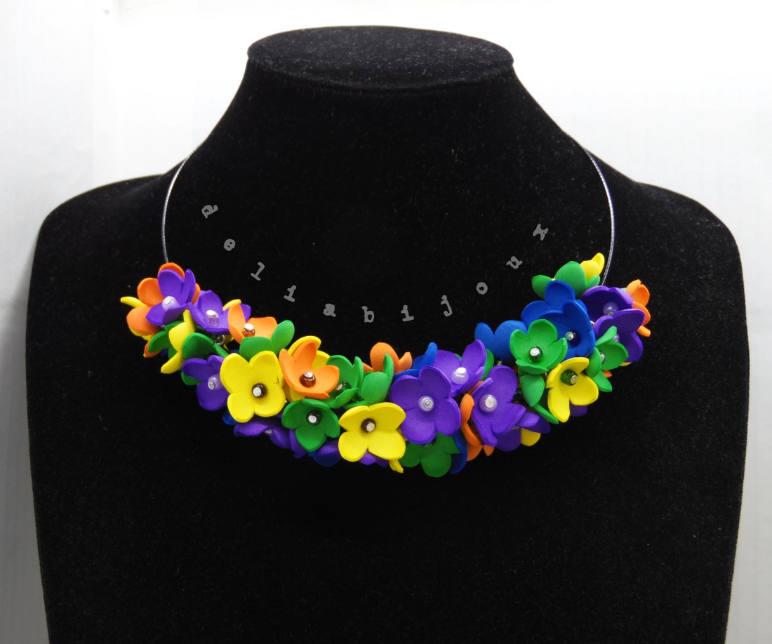 Set Bijuterii Handmade Flori de Poveste (cod1181) - bijuterii - seturi de bijuterii - Artynos.ro