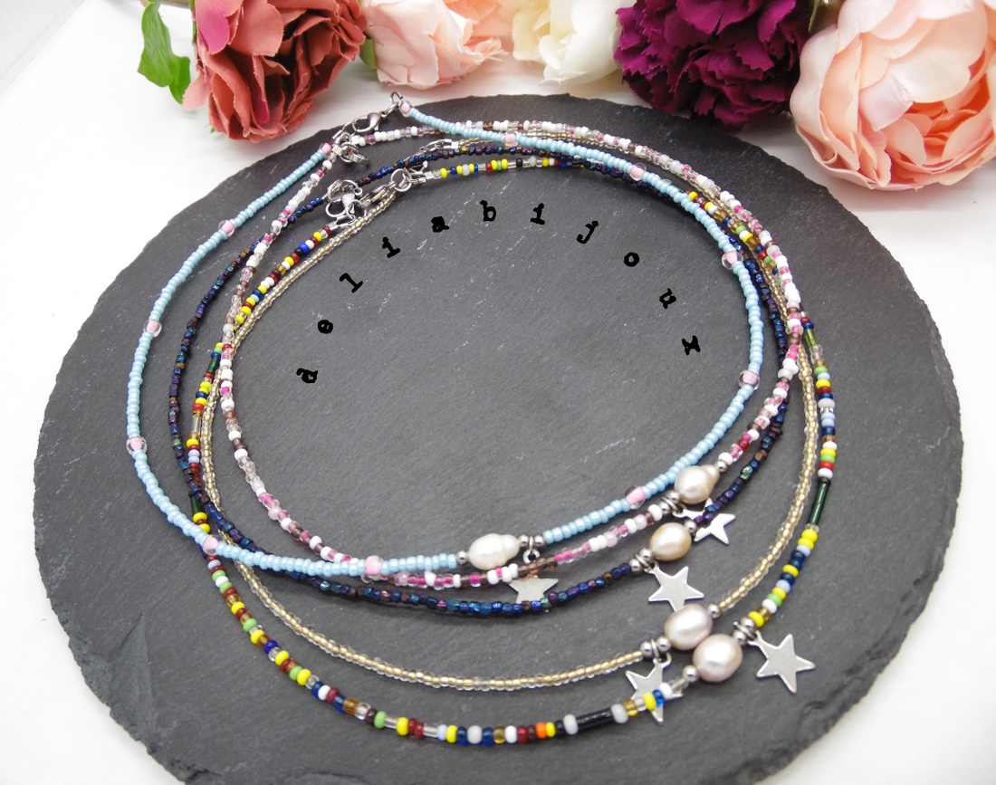 Coliere handmade - perle naturale de cultura si margele de nisip (cod1059) - bijuterii - coliere - coliere statement - Artynos.ro