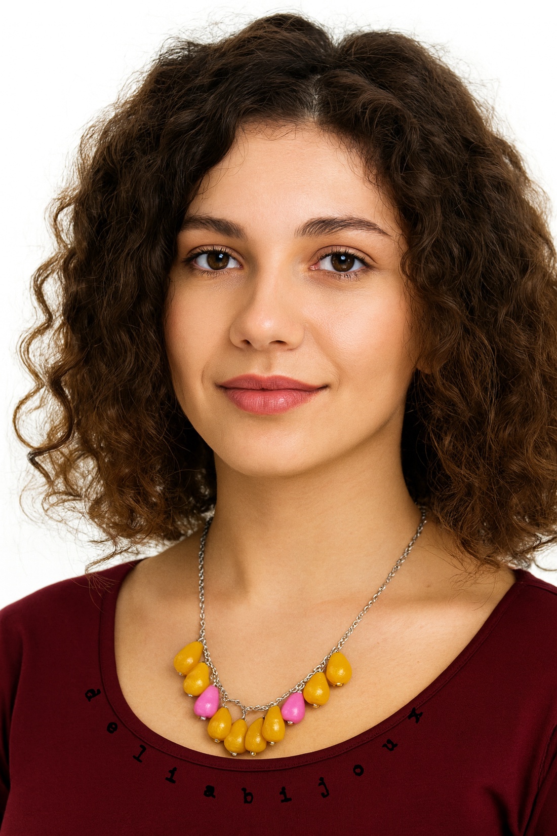 Colier handmade din jad galben și roz bijuterii unicat (cod1350) - bijuterii - coliere - coliere din pietre semiprețioase - Artynos.ro