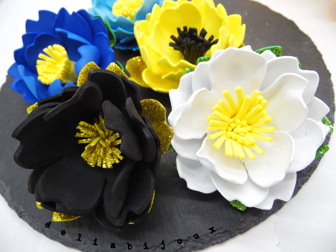 Brosa statement handmade unicat - Martisor - floare (cod1173) - bijuterii - broșe - Artynos.ro