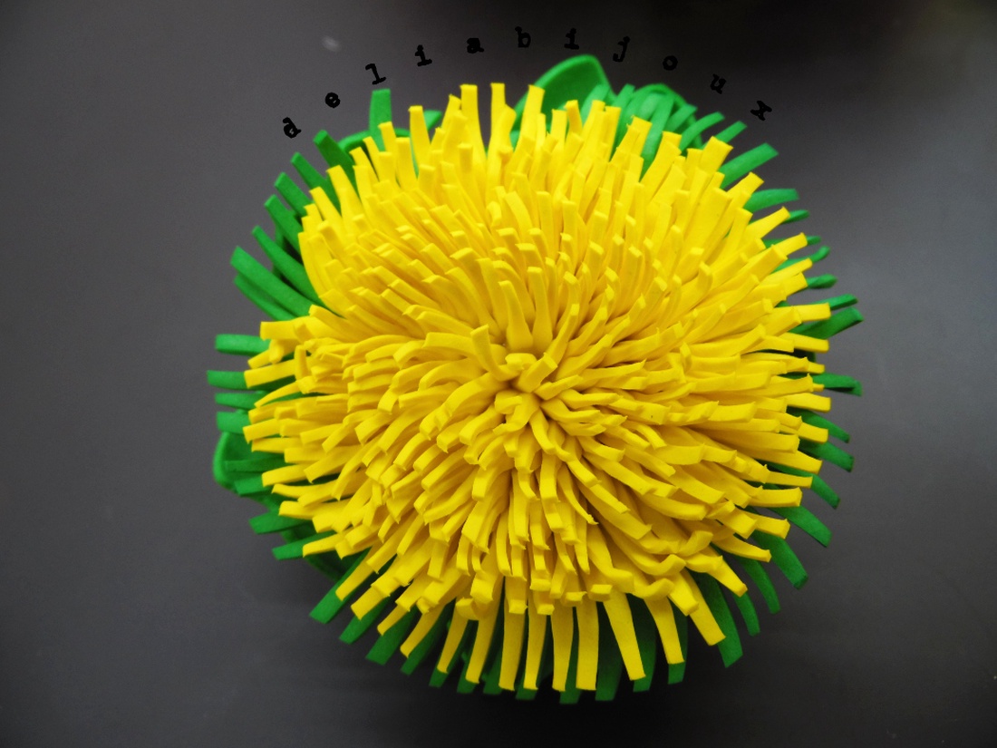 Brosa handmade Păpădia Primăverii- Martisor (cod1169) - bijuterii - broșe - Artynos.ro