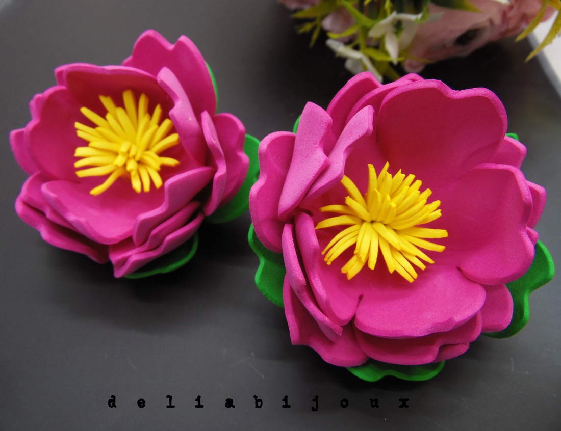 Brosa statement handmade unicat - Martisor - floare (cod1168) - bijuterii - broșe - Artynos.ro