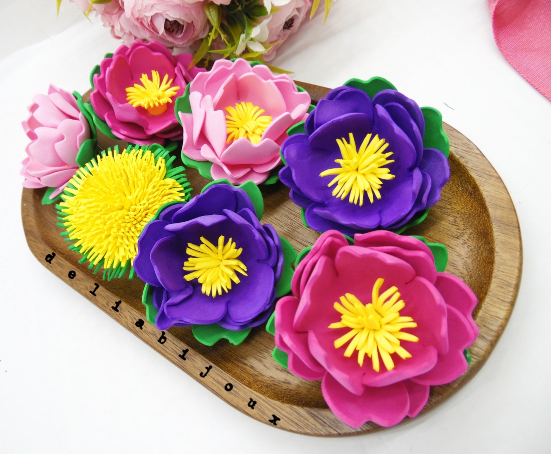 Brosa statement handmade unicat - Martisor - floare (cod1168) - bijuterii - broșe - Artynos.ro