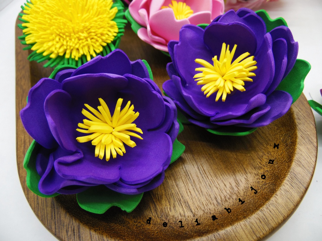 Brosa statement handmade unicat - Martisor - floare (cod1167) - bijuterii - broșe - Artynos.ro