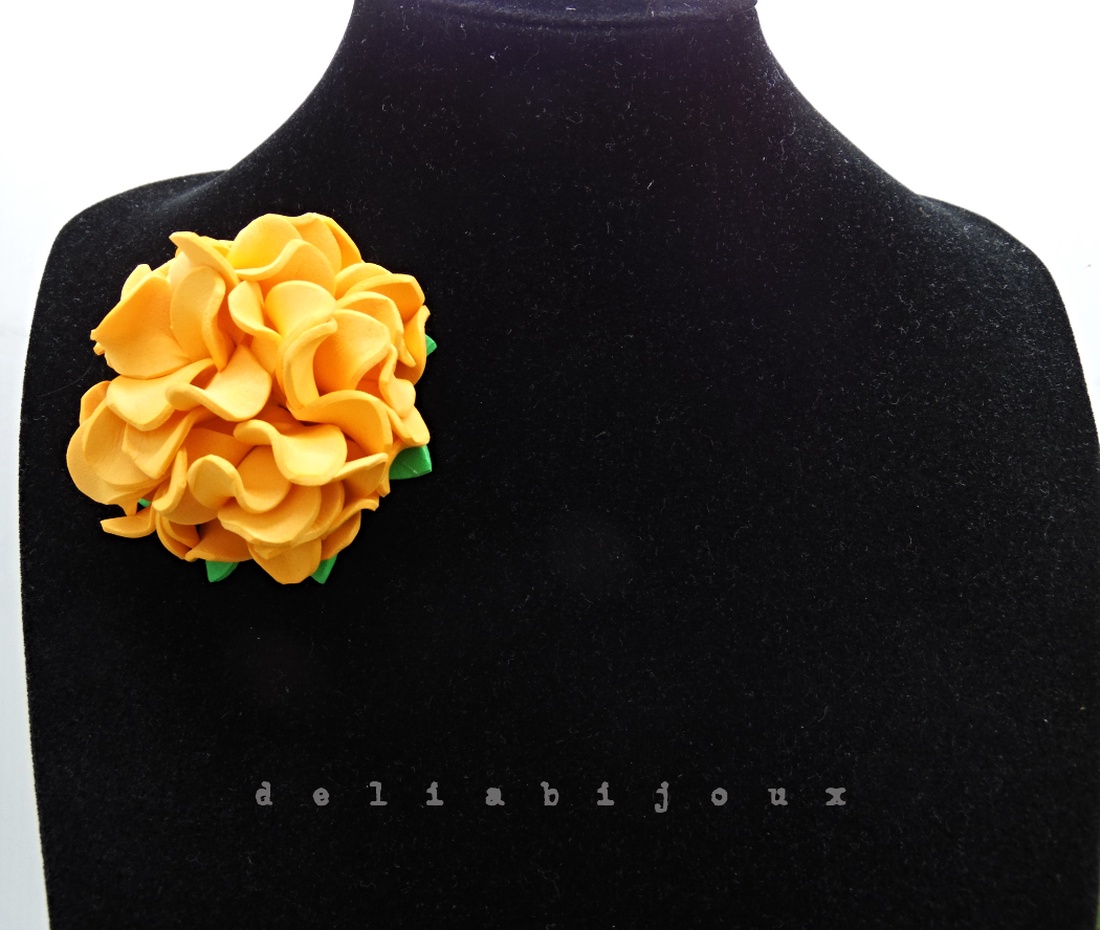 Brosa statement handmade unicat - Martisor - floare (cod1162) - bijuterii - broșe - Artynos.ro