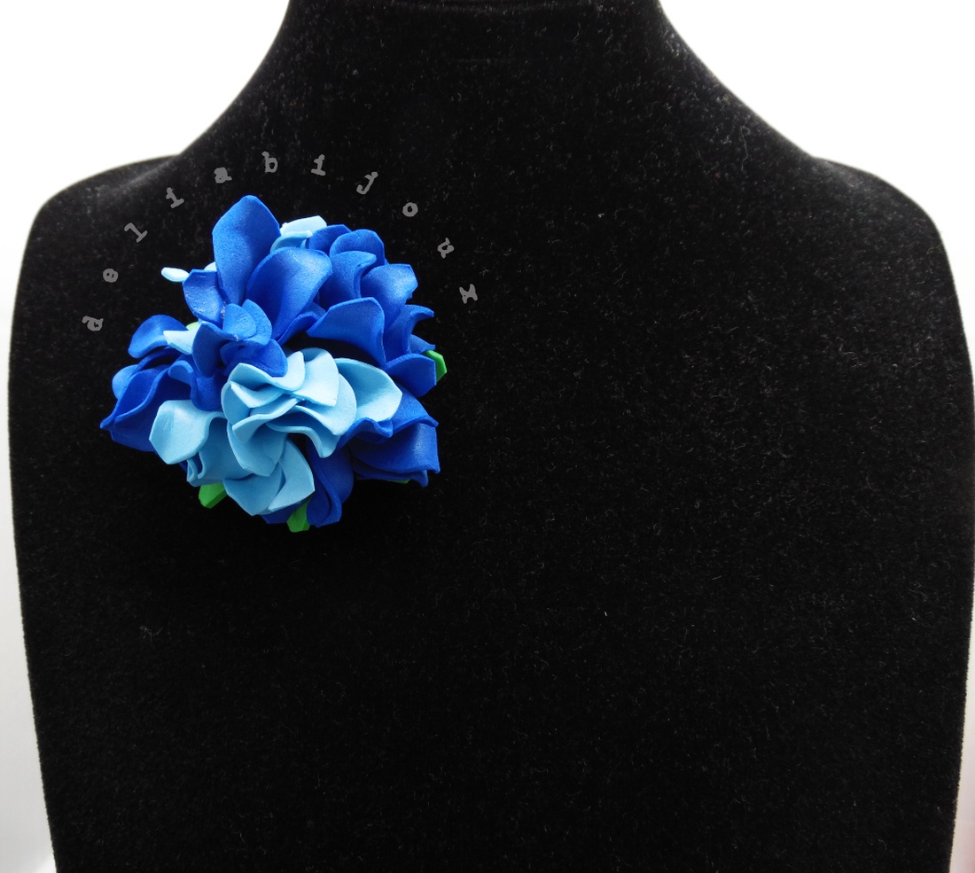 Brosa statement handmade unicat - Martisor - floare (cod954) - bijuterii - broșe - Artynos.ro