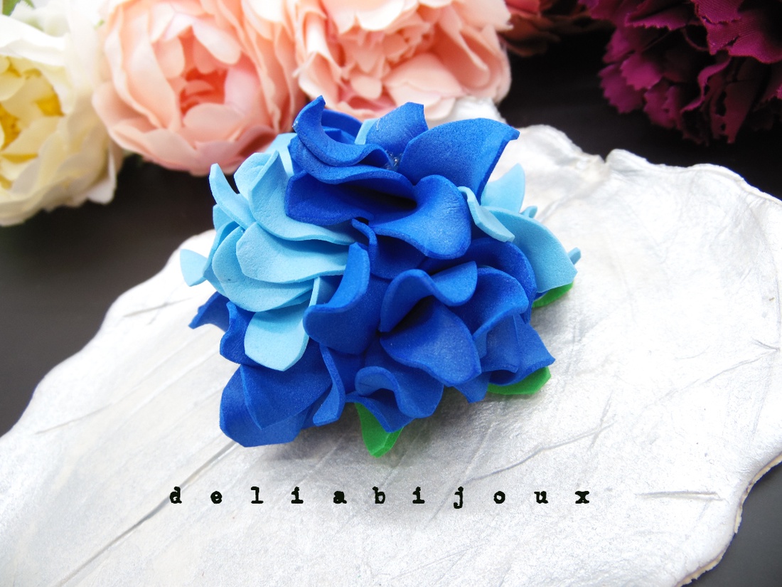 Brosa statement handmade unicat - Martisor - floare (cod954) - bijuterii - broșe - Artynos.ro