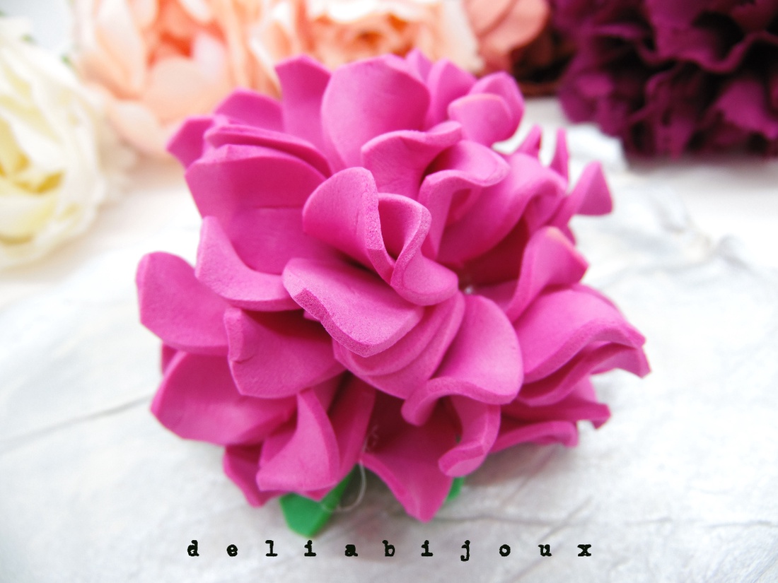 Brosa statement handmade unicat - Martisor - floare (cod952) - bijuterii - broșe - Artynos.ro