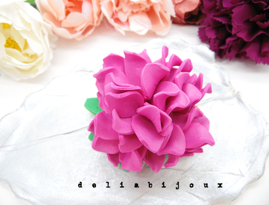 Brosa statement handmade unicat - Martisor - floare (cod952) - bijuterii - broșe - Artynos.ro