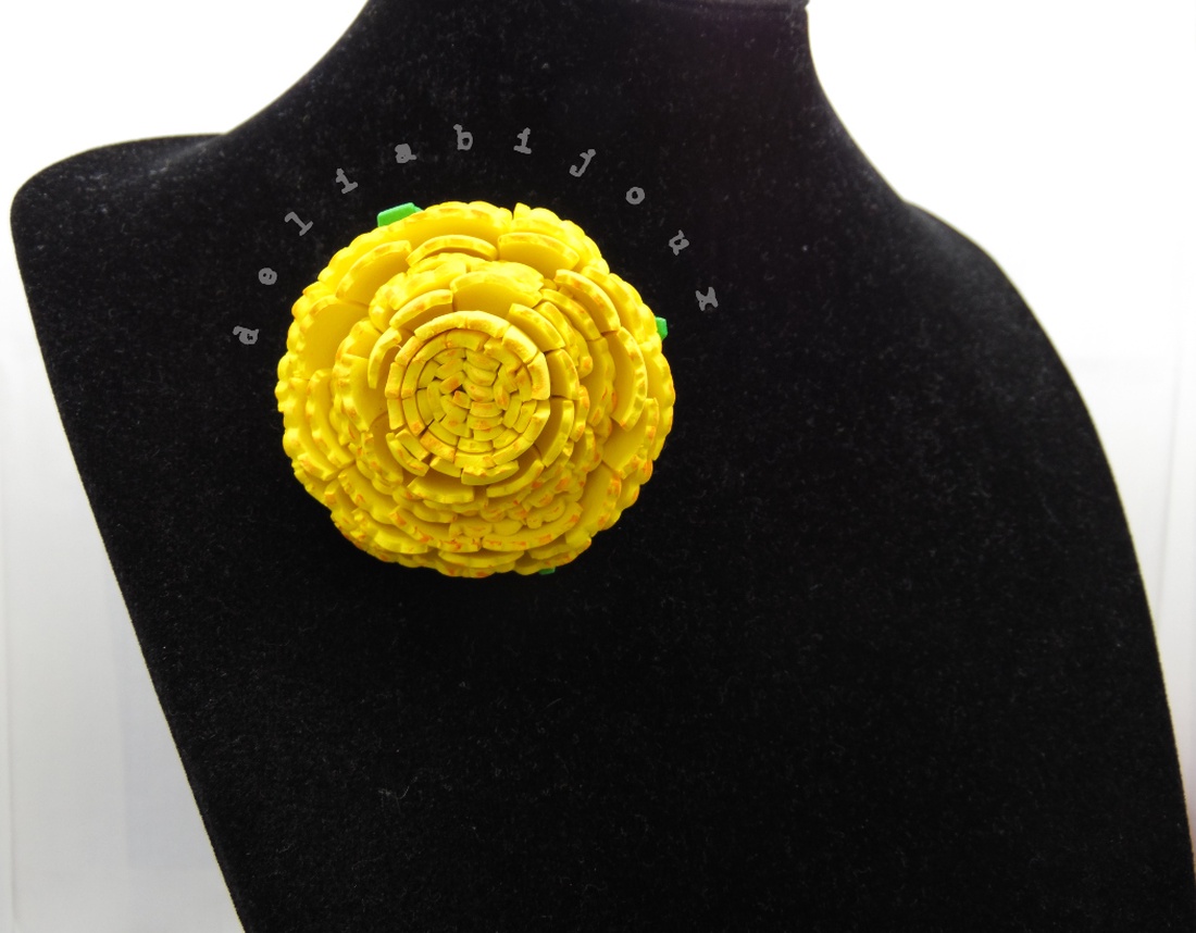 Brosa statement handmade unicat - Martisor - floare (cod957) - bijuterii - broșe - Artynos.ro