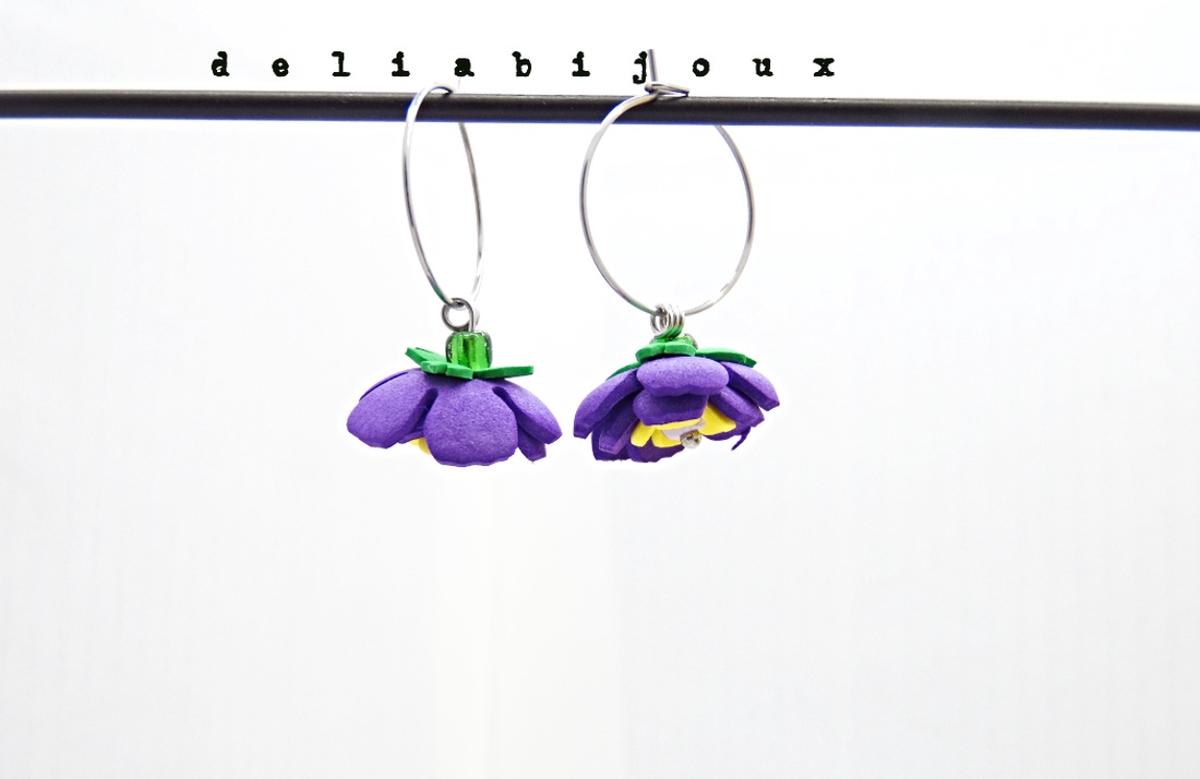 Set bijuterii handmade - flori multicolore colier și cercei (cod1376) - bijuterii - seturi de bijuterii - Artynos.ro