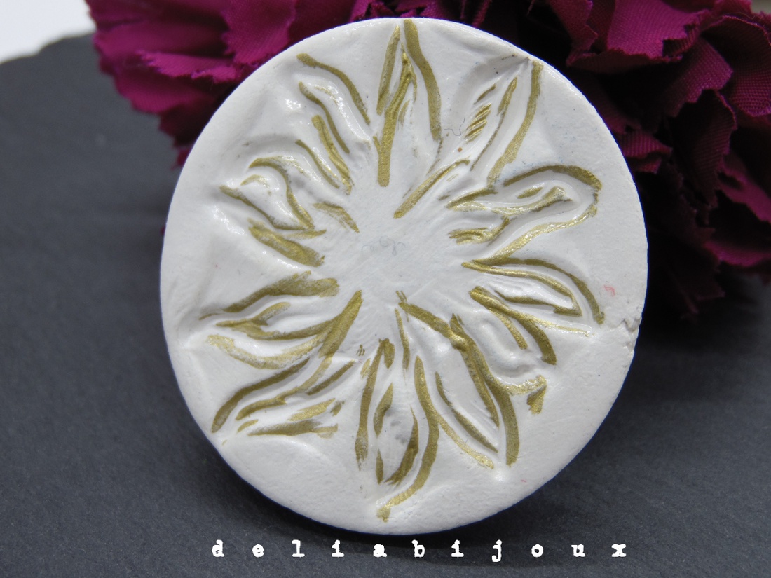 Brosa statement handmade unicat - Martisor (cod958) - bijuterii - broșe - Artynos.ro