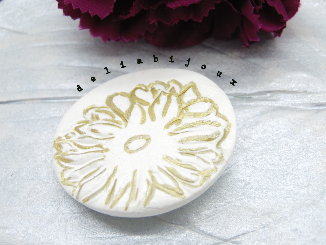 Brosa statement handmade unicat - Martisor (cod960) - bijuterii - broșe - Artynos.ro