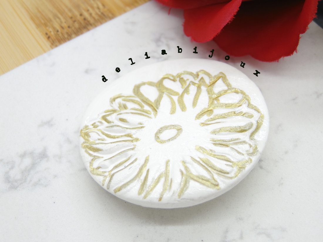 Brosa statement handmade unicat - Martisor (cod960) - bijuterii - broșe - Artynos.ro