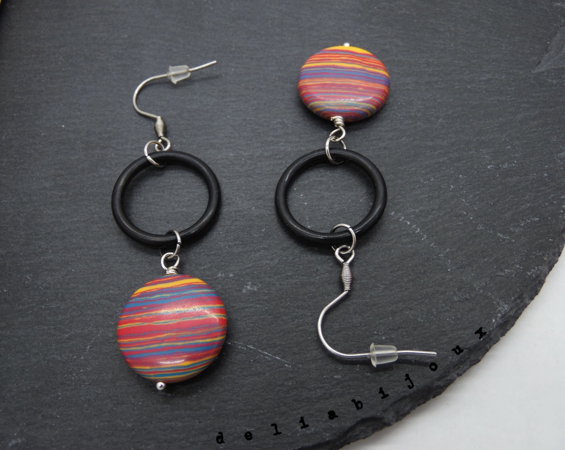 Cercei handmade statement - Stil Industrial (cod1100) - bijuterii - cercei - cercei din pietre semiprețioase - Artynos.ro