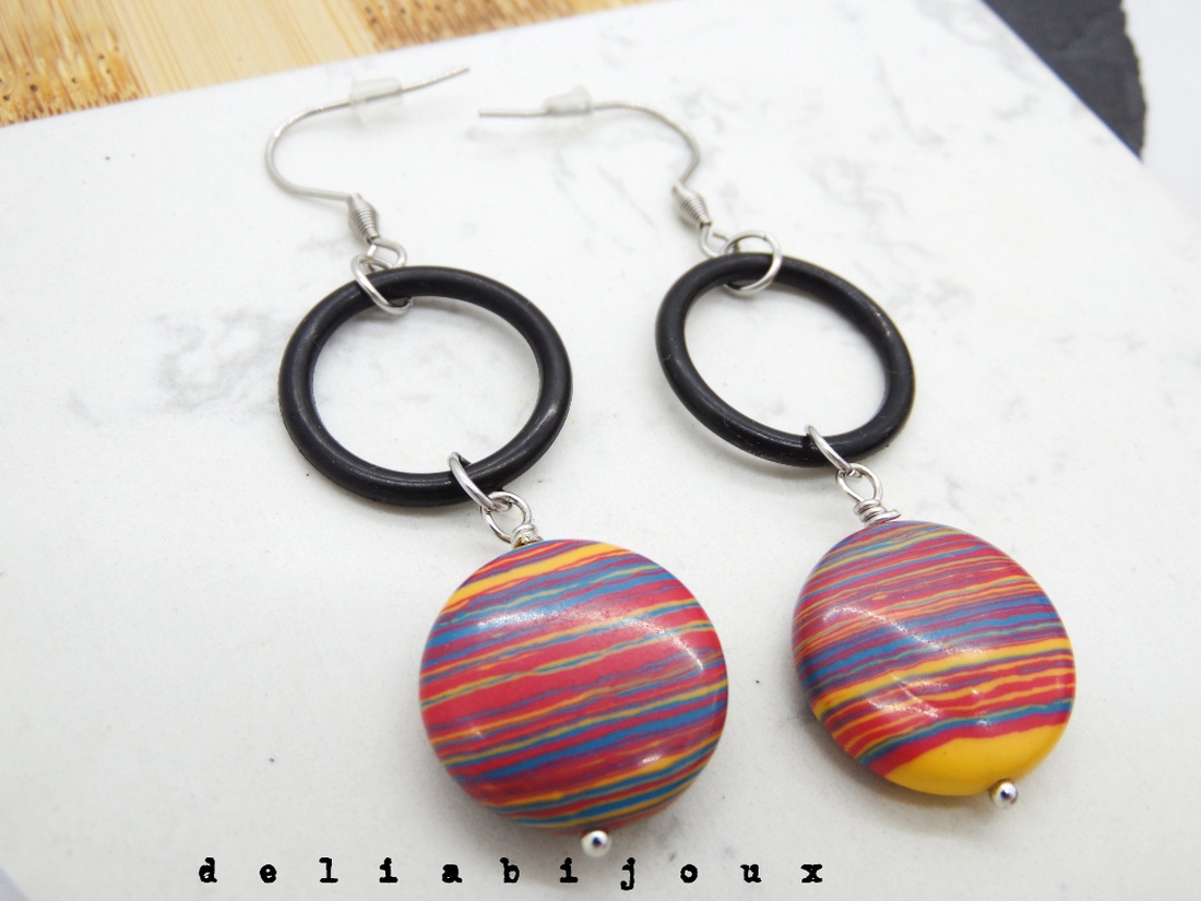 Cercei handmade statement - Stil Industrial (cod1100) - bijuterii - cercei - cercei din pietre semiprețioase - Artynos.ro