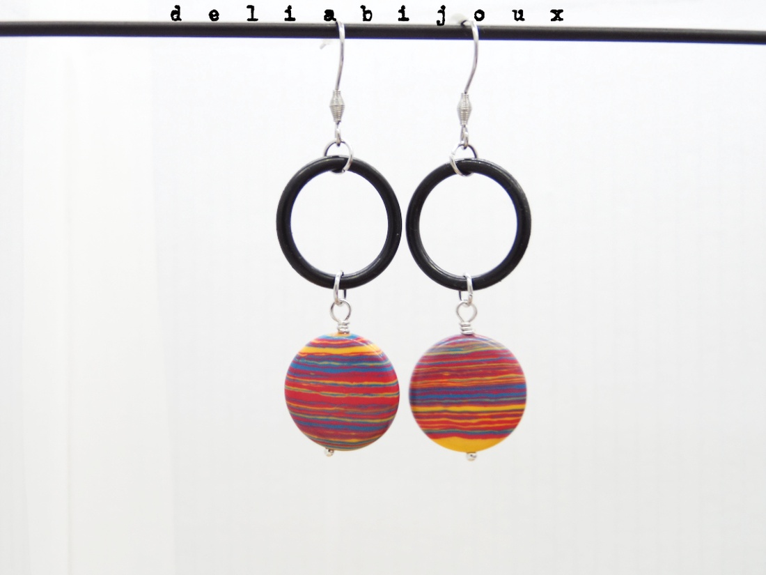 Cercei handmade statement - Stil Industrial (cod1100) - bijuterii - cercei - cercei din pietre semiprețioase - Artynos.ro