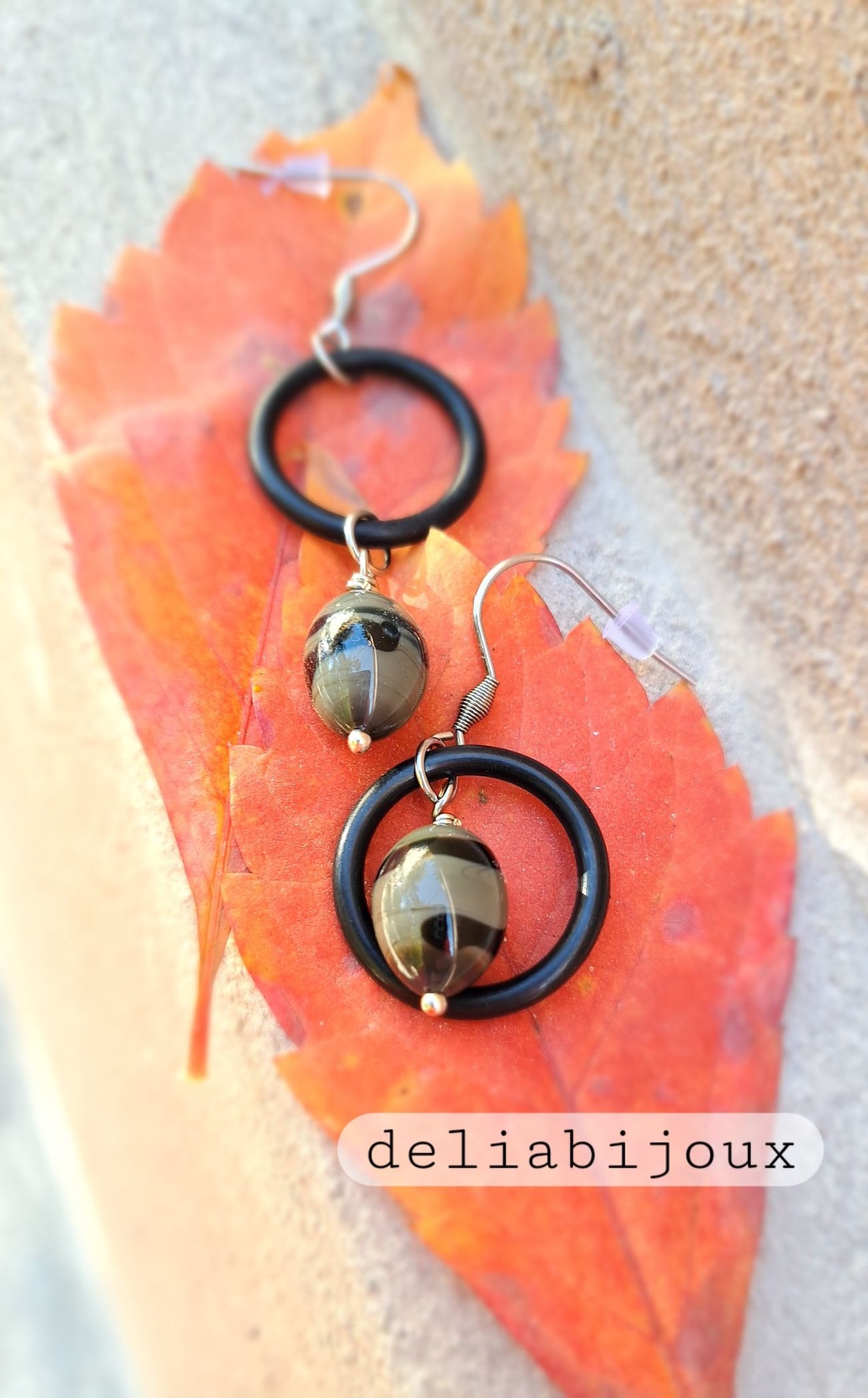 Cercei handmade statement asimetrici - Stil Industrial (cod1088) - bijuterii - cercei - cercei din mărgele - Artynos.ro