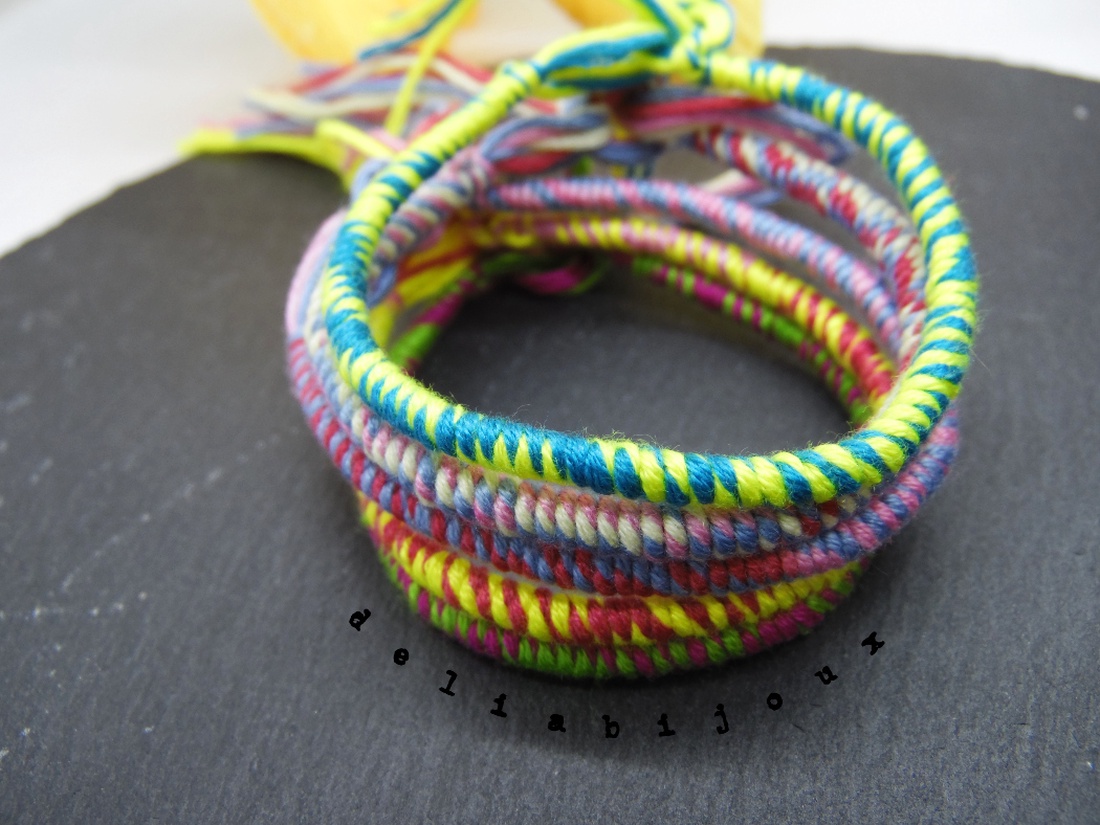 Set Brățări Prieteniei Handmade � 5 Brățări Colorate din Ață de Bumbac (cod1080) - bijuterii - brățări - brățări împletite - Artynos.ro