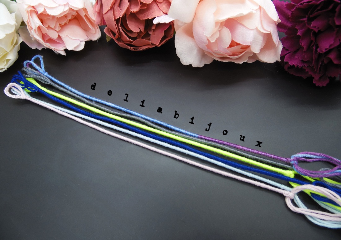 Set Brățări Prieteniei Handmade � 5 Brățări Colorate din Ață de Bumbac (cod947) - bijuterii - brățări - brățări împletite - Artynos.ro