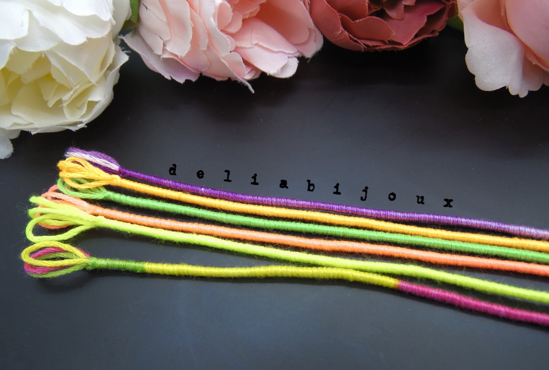 Set Brățări Prieteniei Handmade � 5 Brățări Colorate din Ață de Bumbac (cod946) - bijuterii - brățări - brățări împletite - Artynos.ro