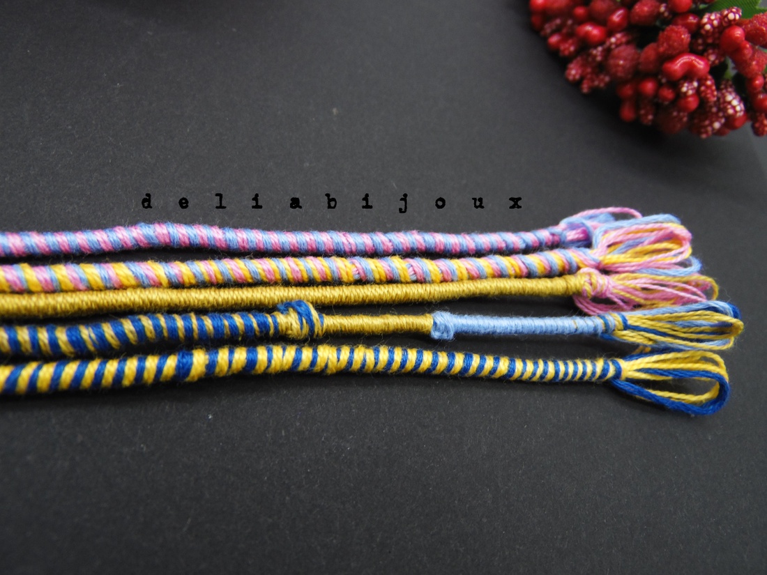 Set Brățări Prieteniei Handmade � 5 Brățări Colorate din Ață de Bumbac (cod671) - bijuterii - brățări - brățări împletite - Artynos.ro
