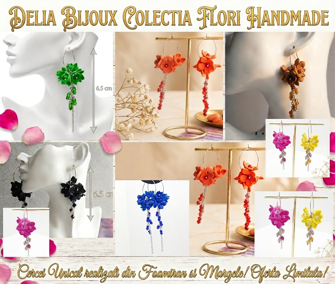 Mystery Box Delia Bijoux Set 3 Perechi Cercei Statement (cod1468) - bijuterii - cercei - cercei lungi - Artynos.ro