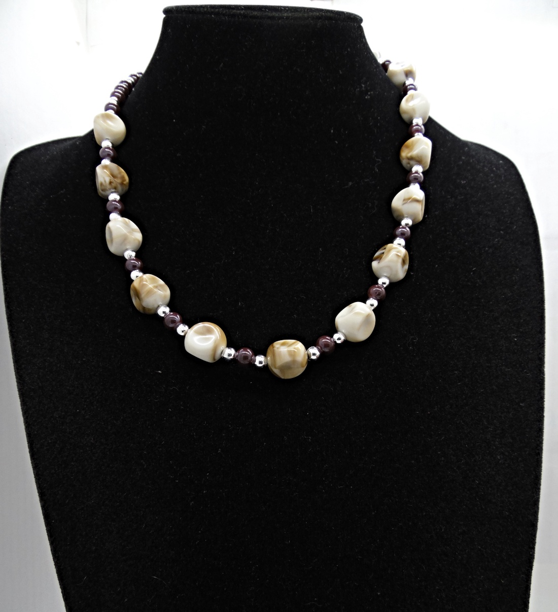 Colier Handmade Statement cu Mărgele plastic (Cod1481) - bijuterii - coliere - coliere din mărgele - Artynos.ro