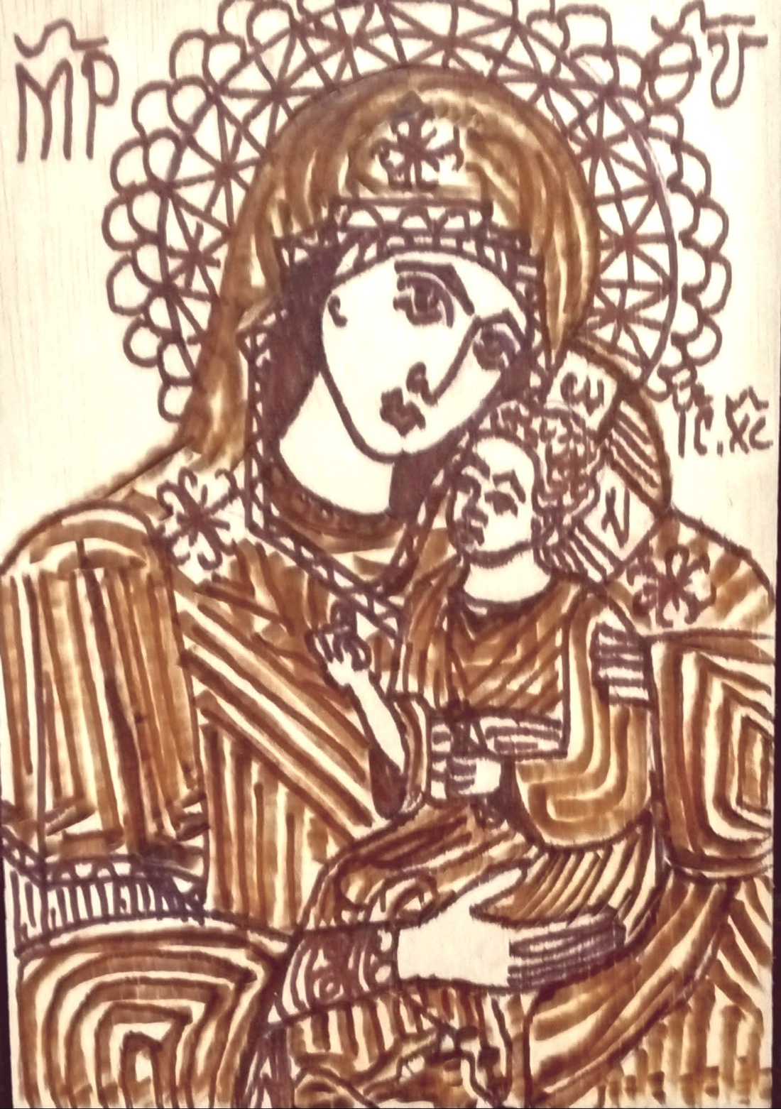 Icoana pirogravura  - arte vizuale și accesorii  - alte arte - Artynos.ro