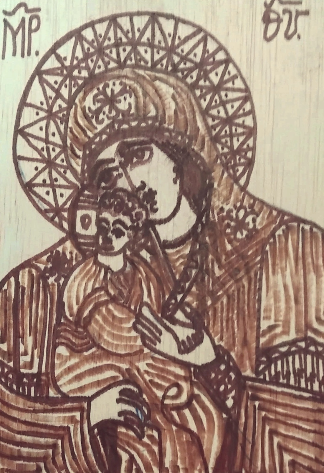 Icoana pirogravura  - arte vizuale și accesorii  - alte arte - Artynos.ro