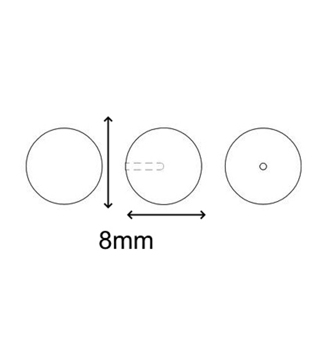 Swarovski cristal pandantiv: sferă semi-forat 8mm în mai multe culori SW5818-8 -  - Artynos.ro