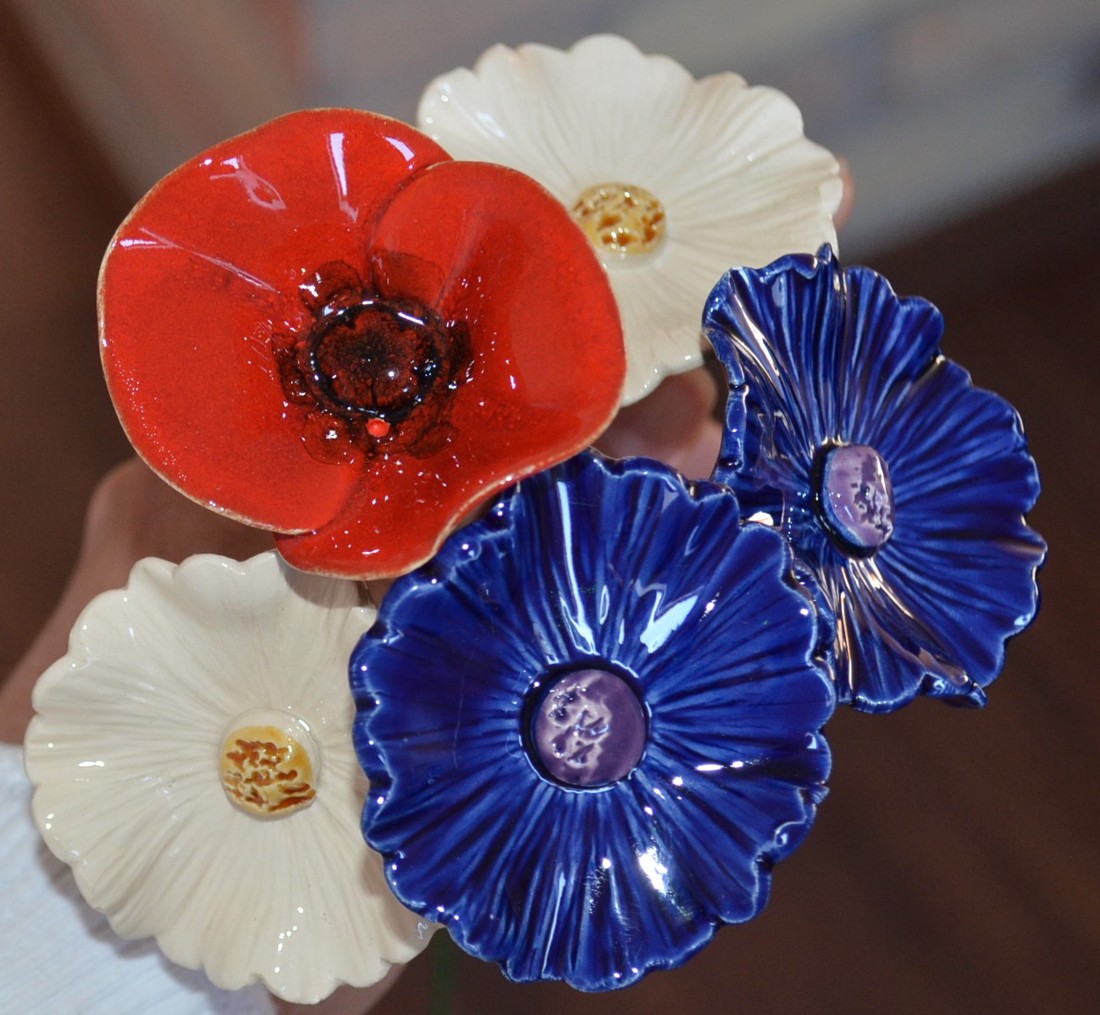 Floare de grâu � floare din ceramică realizată manual - casă & stil de viață - decorațiuni de casă - accesorii florale - flori la fir - Artynos.ro