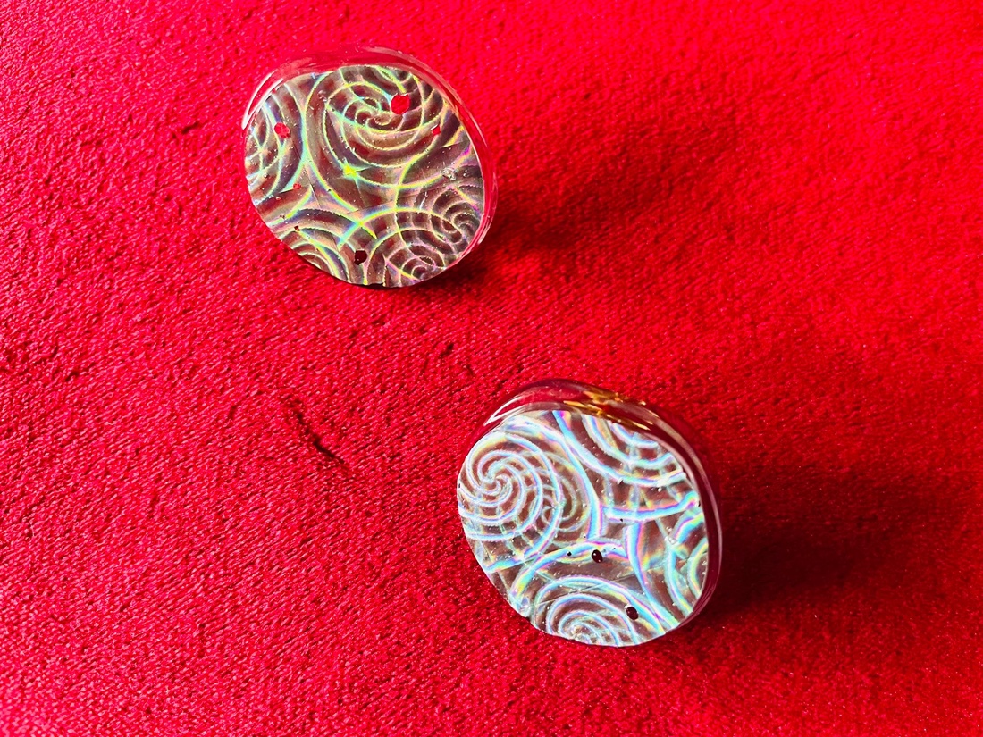 Cercei Glittery Beams - bijuterii - cercei - cercei din rășină - Artynos.ro