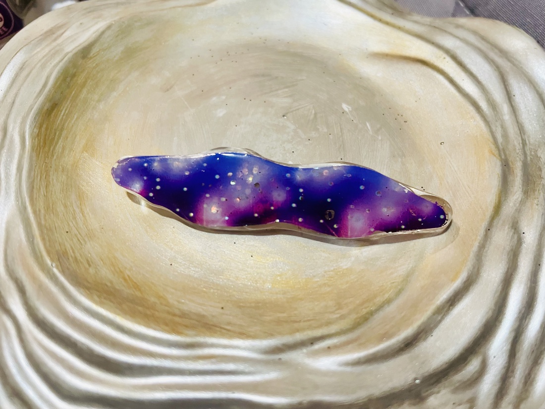 BroŎ Starry Night - accessorii și unelte - broșă, cerc, încuietoare - Artynos.ro