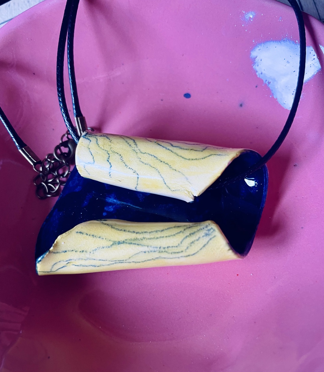 Pandantiv ceramic Dark Night - bijuterii - coliere - pandative - Artynos.ro