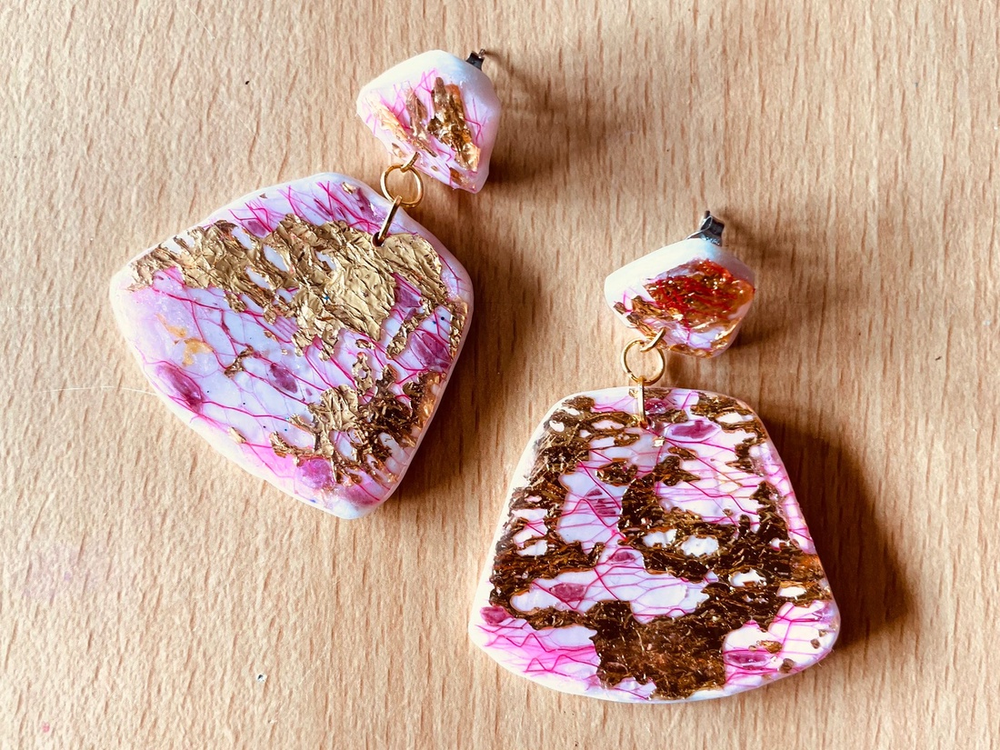 Pink Lagoon - bijuterii - cercei - cercei lungi - Artynos.ro