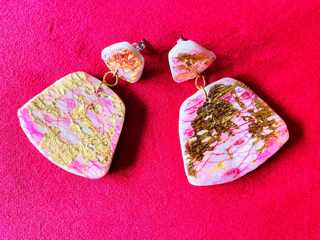 Pink Lagoon - bijuterii - cercei - cercei lungi - Artynos.ro