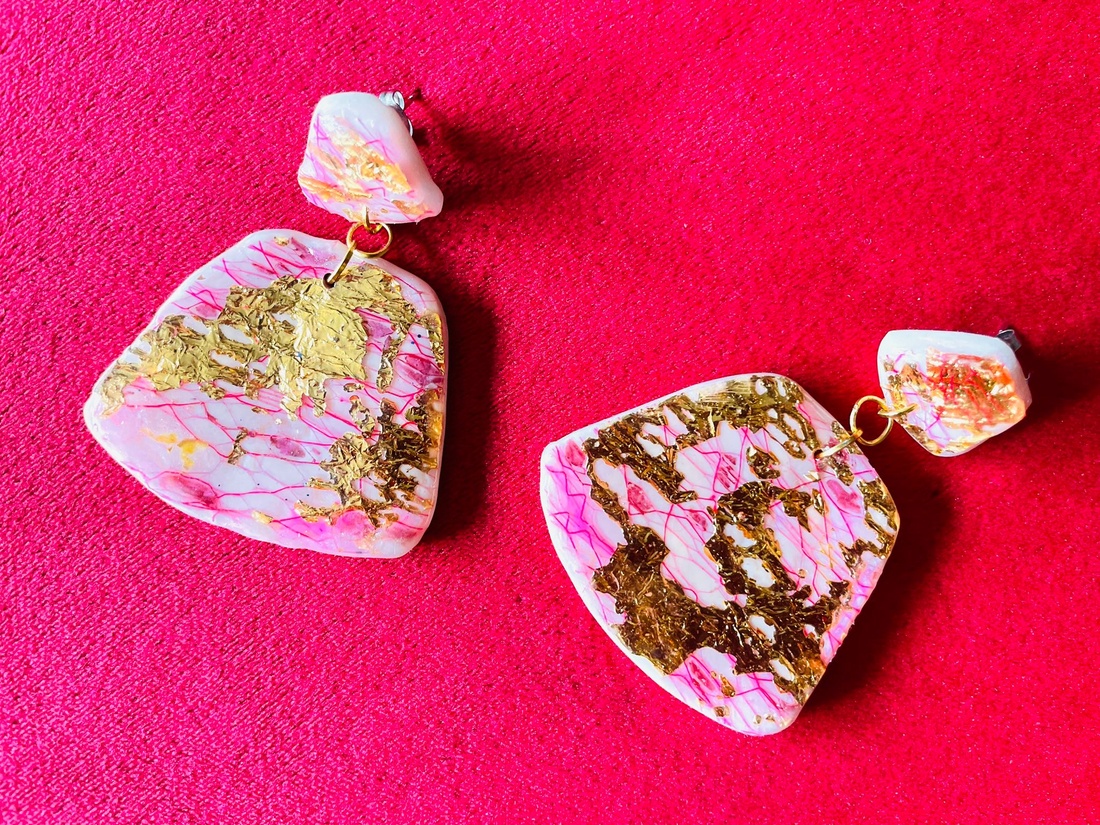 Pink Lagoon - bijuterii - cercei - cercei lungi - Artynos.ro