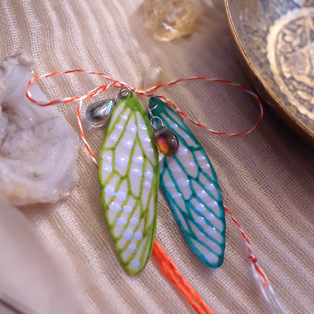 Set 2 Mărțișoare Aripi - bijuterii - mărțișor - Artynos.ro