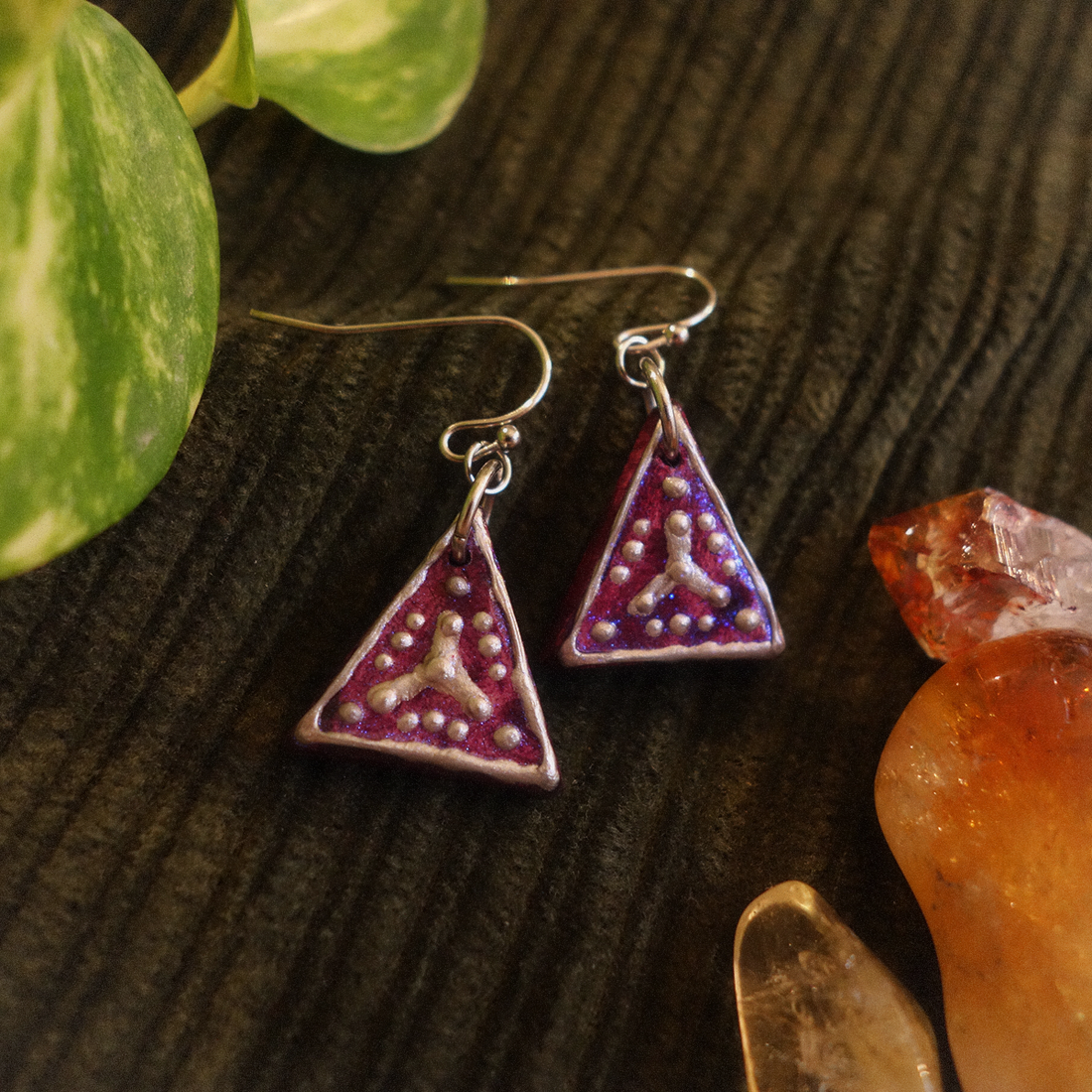 Cercei din lut - bijuterii - cercei - cercei lungi - Artynos.ro