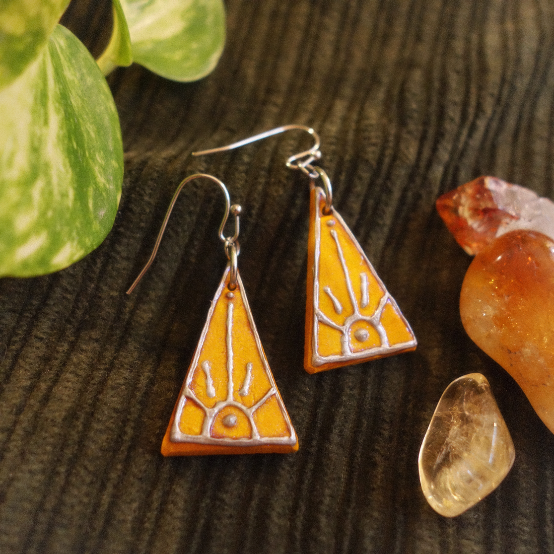 Cercei din lut - bijuterii - cercei - cercei lungi - Artynos.ro