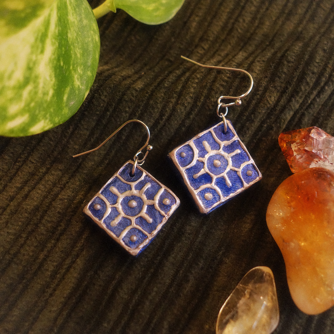 Cercei din lut - bijuterii - cercei - cercei lungi - Artynos.ro