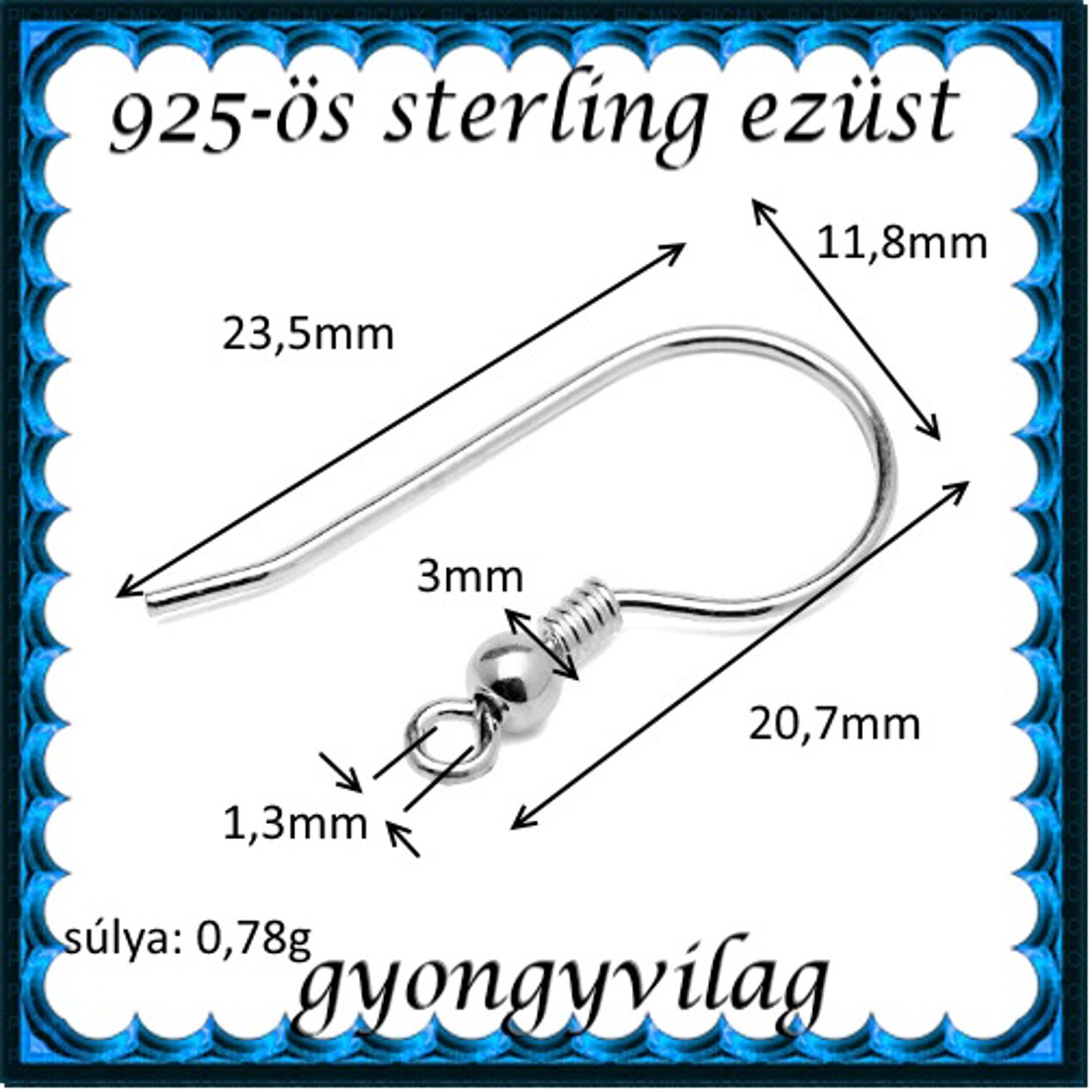 Accesorii pentru bijuterii din argint 925: bază pentru cercei cu cârlig EFK A 10-3 - - Artynos.ro Accesorii pentru bijuterii din argint 925: bază pentru cercei cu cârlig EFK A 10-3 - - Artynos.ro