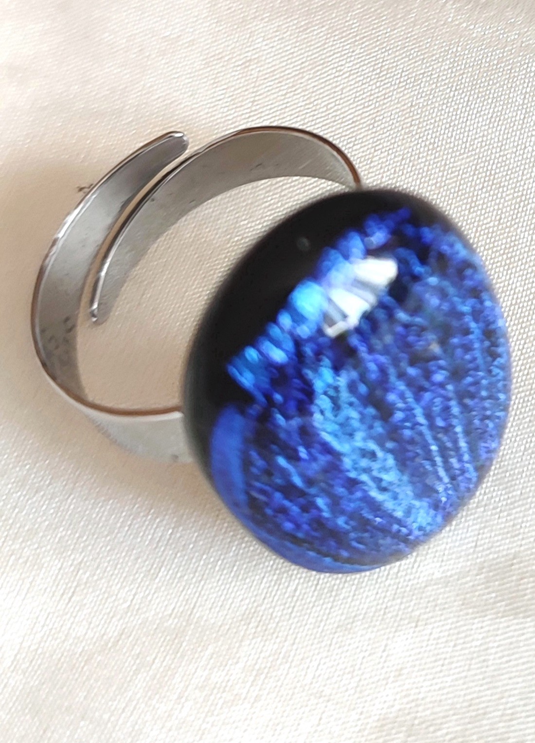 Inel din oțel inoxidabil, albastru dicroic - - Artynos.ro Inel din oțel inoxidabil, albastru dicroic - - Artynos.ro